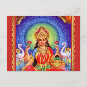 Hindu Goddess Lakshmi Maa Briefkaart