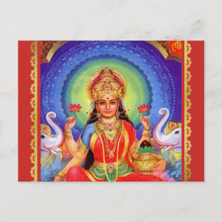 Hindu Goddess Lakshmi Maa Briefkaart