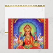 Hindu Goddess Lakshmi Maa Briefkaart (Voorkant / Achterkant)
