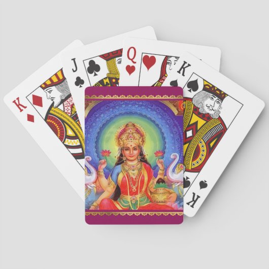 Hindu Goddess Lakshmi Maa Pokerkaarten (Achterkant)