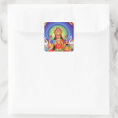 Hindu Goddess Lakshmi Maa Vierkante Sticker (Tas)