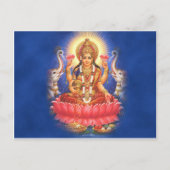 Hindu Goddess Laxmi Devi Mata Briefkaart (Voorkant)