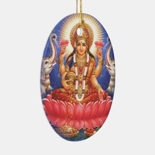 Hindu Goddess Laxmi Devi Mata Keramisch Ornament (Rechts)