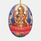 Hindu Goddess Laxmi Devi Mata Keramisch Ornament (Voorkant)
