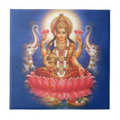 Hindu Goddess Laxmi Devi Mata Tegeltje (Voorkant)