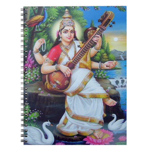 Hindu Goddess Saraswati Notitieboek (Voorkant)