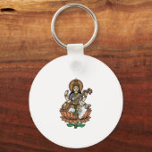 Hindu Goddess Saraswati Sleutelhanger (Voorkant)