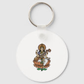 Hindu Goddess Saraswati Sleutelhanger (Achterkant)