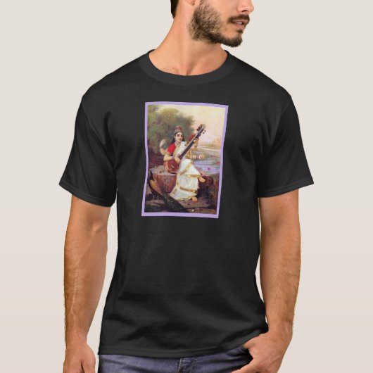 Hindu Goddess Saraswati T-shirt (Voorkant)
