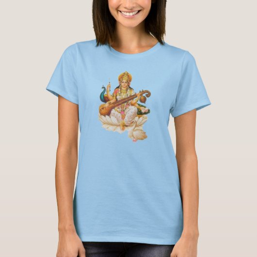 Hindu Goddess Saraswati, T-shirt (Voorkant)