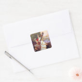 Hindu Goddess Saraswati Vierkante Sticker (Envelop)
