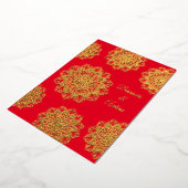 Hindu Gold Mandala bruiloft Folie Uitnodiging (Gedraaid)