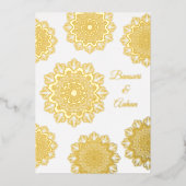 Hindu Gold Mandala bruiloft Folie Uitnodiging (Voorkant)