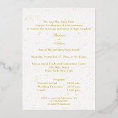 Hindu Gold Mandala bruiloft Folie Uitnodiging (Achterkant)