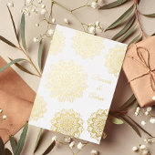 Hindu Gold Mandala bruiloft Folie Uitnodiging