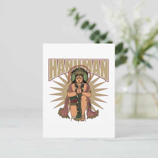 Hindu Hanuman Briefkaart (Staand voorkant)