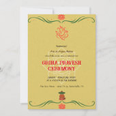 Hindu House Warming Griha Pravesh Uitnodiging (Voorkant)