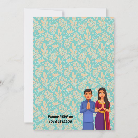 Hindu House Warming Griha Pravesh Uitnodiging (Achterkant)