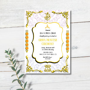 Hindu House Warming Griha Pravesh Uitnodiging