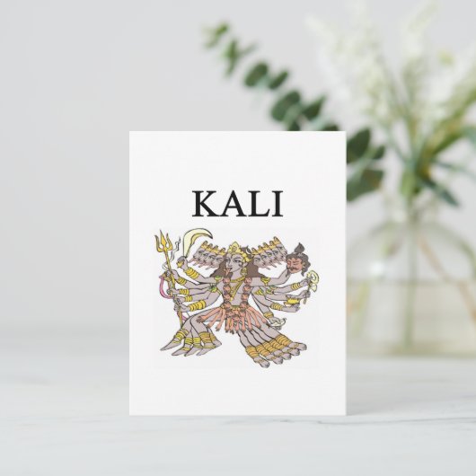HINDU kali-ontwerp Briefkaart (Staand voorkant)