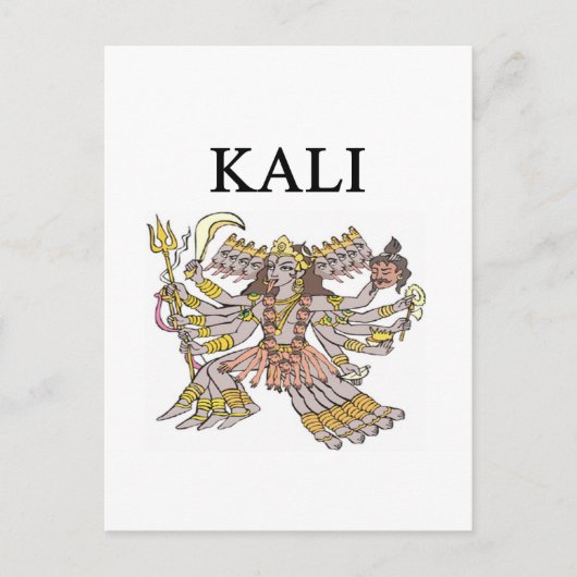 HINDU kali-ontwerp Briefkaart (Voorkant)