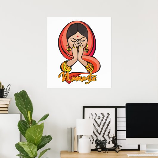 Hindu Namaste Poster (Thuiskantoor)