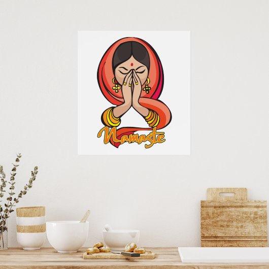 Hindu Namaste Poster (Keuken)