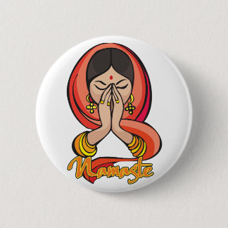 Hindu Namaste Ronde Button 5,7 Cm