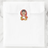 Hindu Namaste Ronde Sticker (Tas)