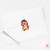 Hindu Namaste Ronde Sticker (Envelop)