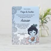 Hindu Namkaran Baby Naming Ceremony Uitnodiging (Staand voorkant)