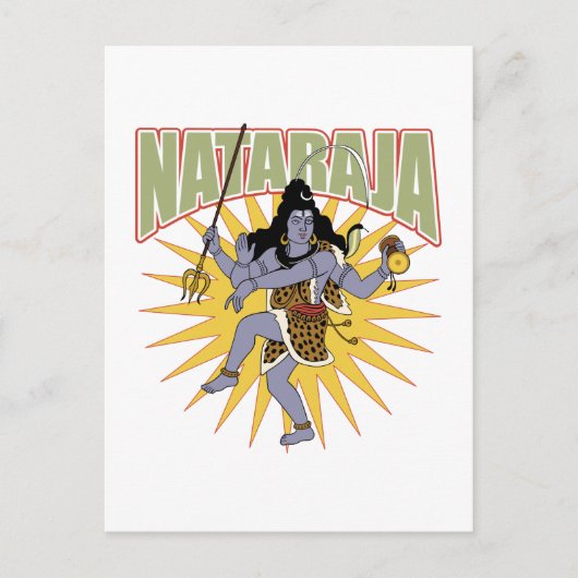 Hindu Nataraja Briefkaart (Voorkant)