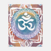 Hindu Ohm Namaste Yoga Design Fleece Deken (Voorkant)