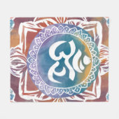 Hindu Ohm Namaste Yoga Design Fleece Deken (Voorkant (Horizontaal))
