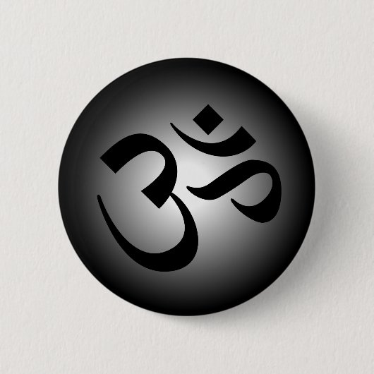 Hindu OM - Meditatiesymbool Ronde Button 5,7 Cm (Voorkant)