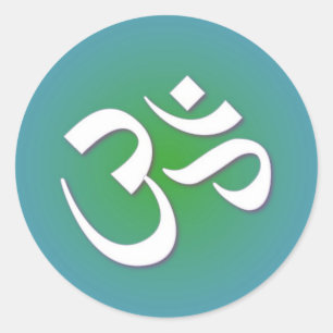 Hindu OM - Meditatiesymbool Ronde Sticker