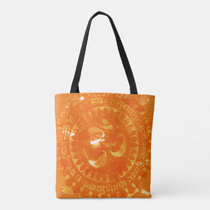 Hindu OM over het gedrukte Tas