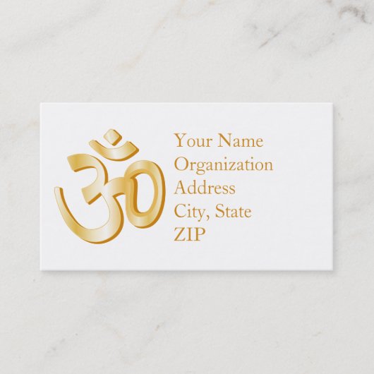 Hindu Om Symbol 3.5" x 2.0" Visitekaartje (Voorkant)