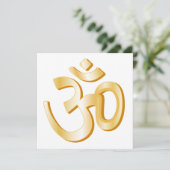 Hindu om symbooluitnodiging / aankondiging platte (Staand voorkant)