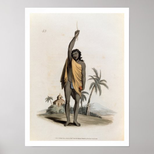 Hindu Priest, geb. door Edward Orme, 1804 (litho) Poster (Voorkant)