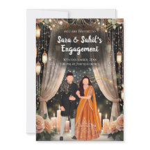 Hindu Roka uitnodigen & Punjabi Verloving uitnodig