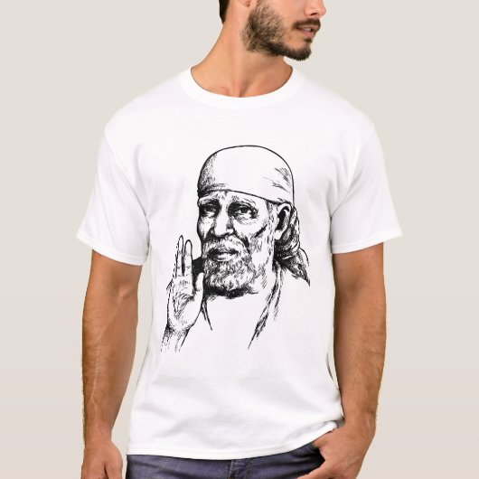 Hindu Saint SAI BABA T-shirt (Voorkant)