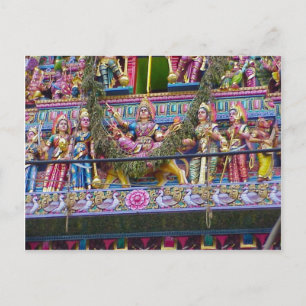Hindu-tempeldecoratie, garlandgopuram briefkaart