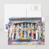 Hindu-tempeldecoratie, Hindu-leven Briefkaart (Voorkant / Achterkant)