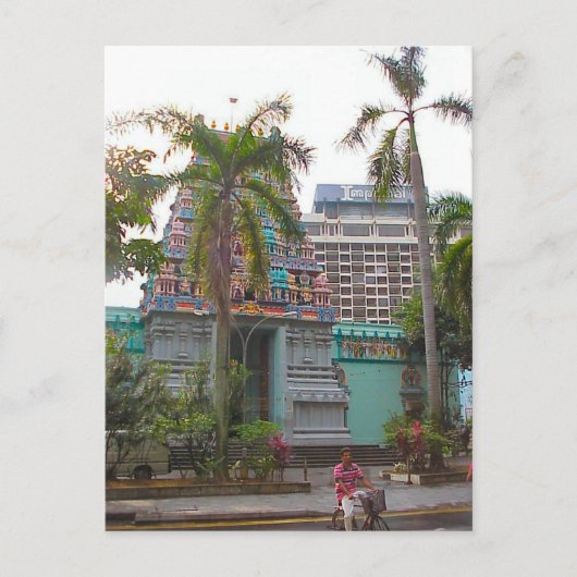 Hindu-tempeleredienst buiten de Chattiar-tempel Briefkaart (Voorkant)