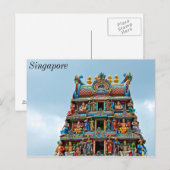 Hindu Temple Little India Singapore Briefkaart (Voorkant / Achterkant)