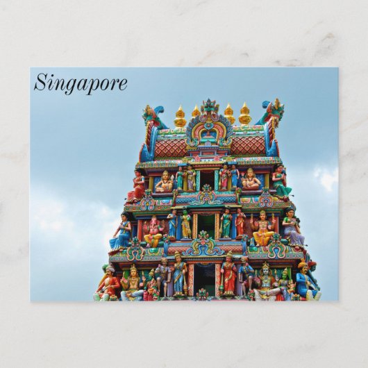 Hindu Temple Little India Singapore Briefkaart (Voorkant)