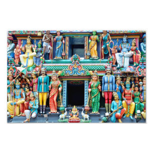 Hindu Temple Singapore Foto Afdruk