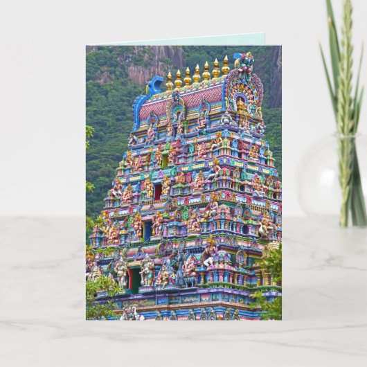 hindu temple-wenskaart kaart (Voorkant)