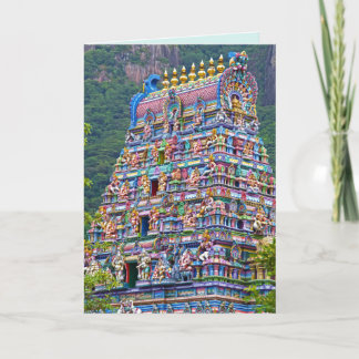 hindu temple-wenskaart kaart